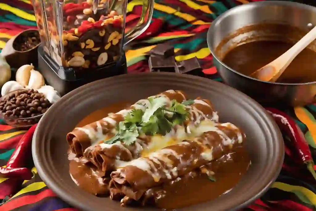 Beef enchiladas mole