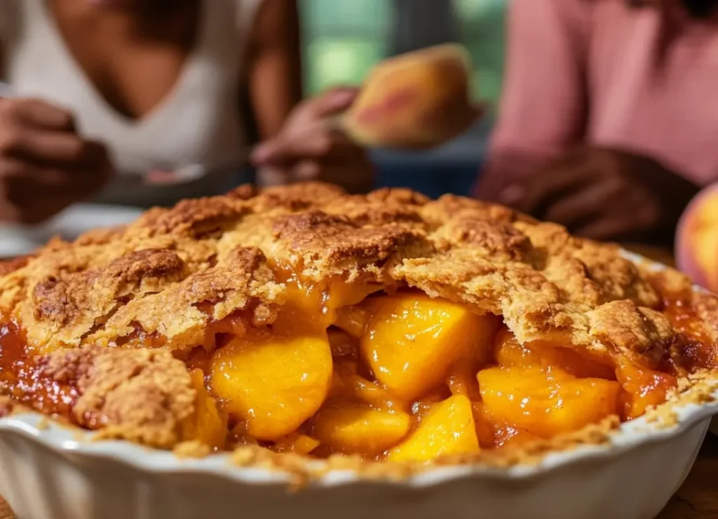 peach cobbler with canned peaches