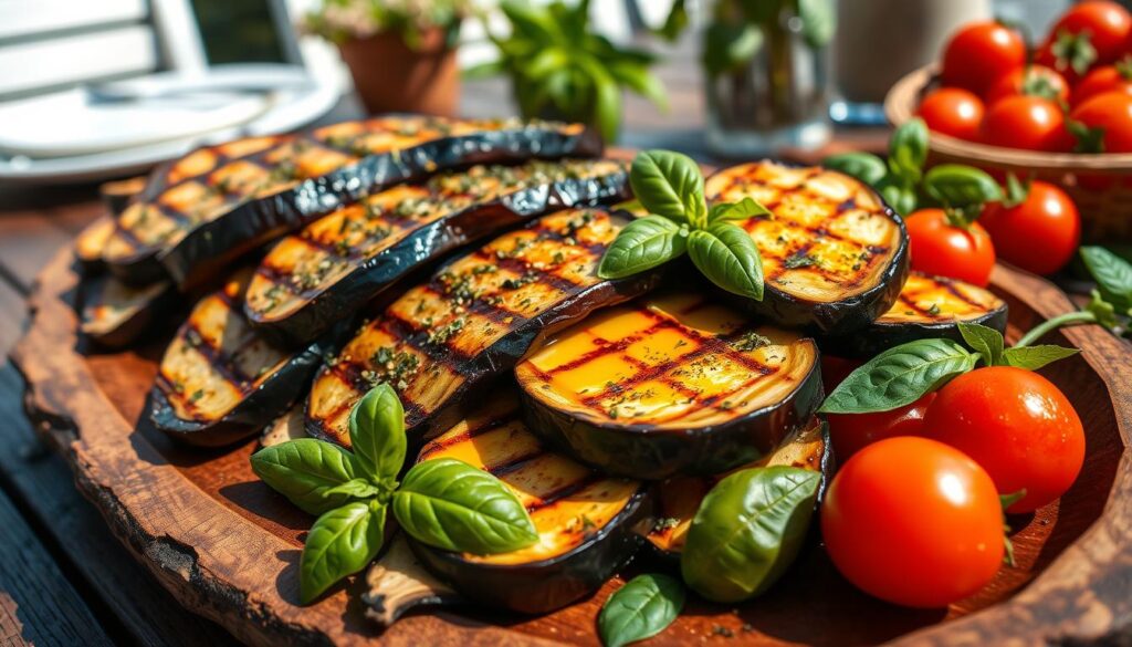 Grilled eggplant with Mediterranean seasonings