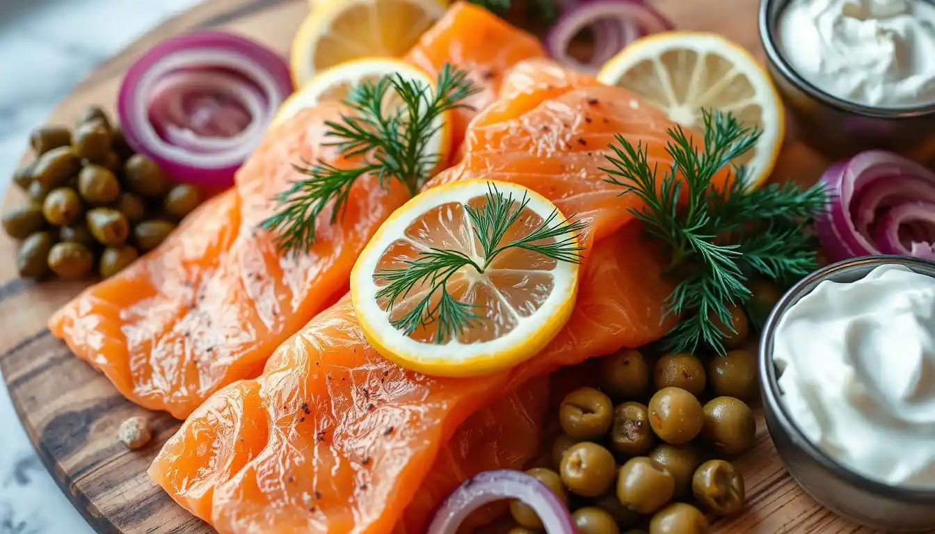 What does smoked salmon go best with?