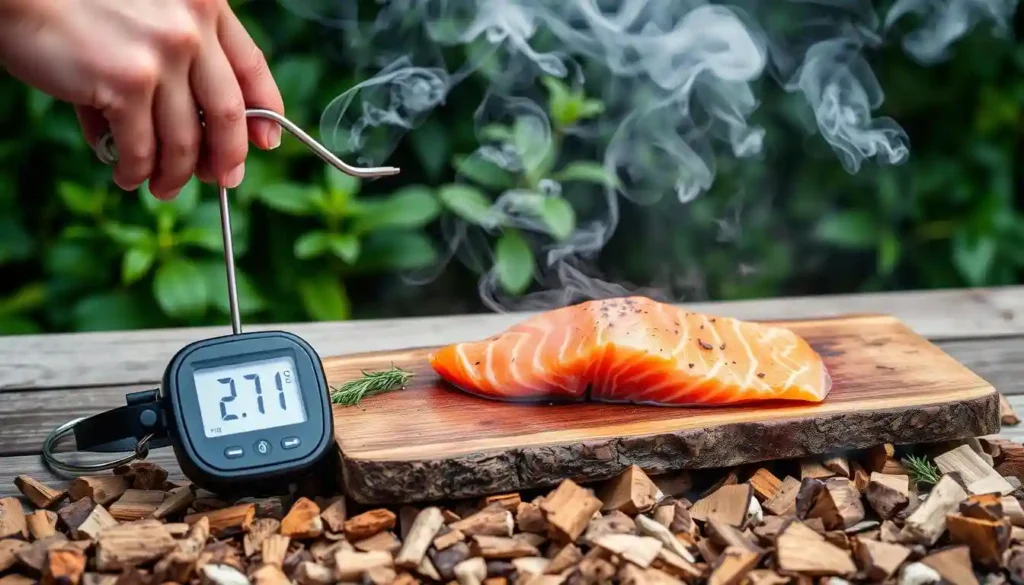 monitoring smoked salmon