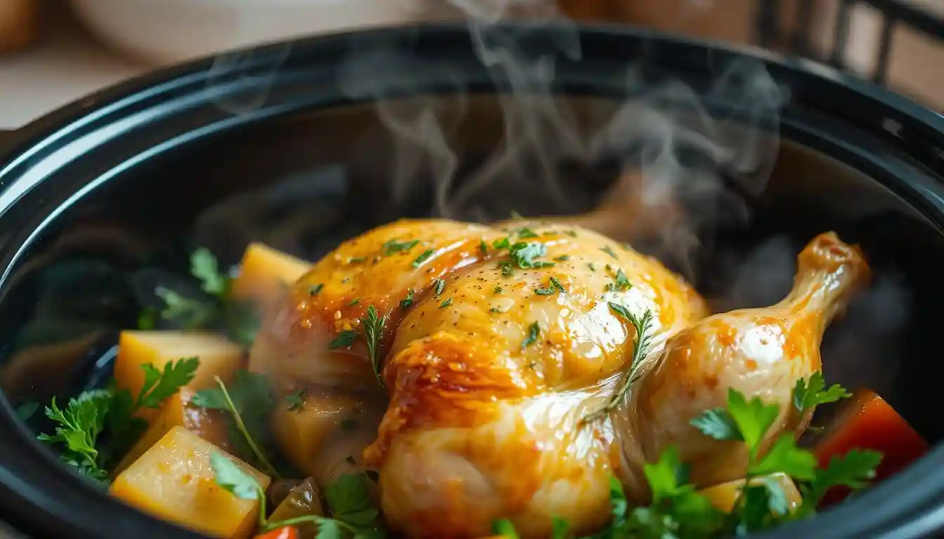 How long to leave chicken in slow cooker?